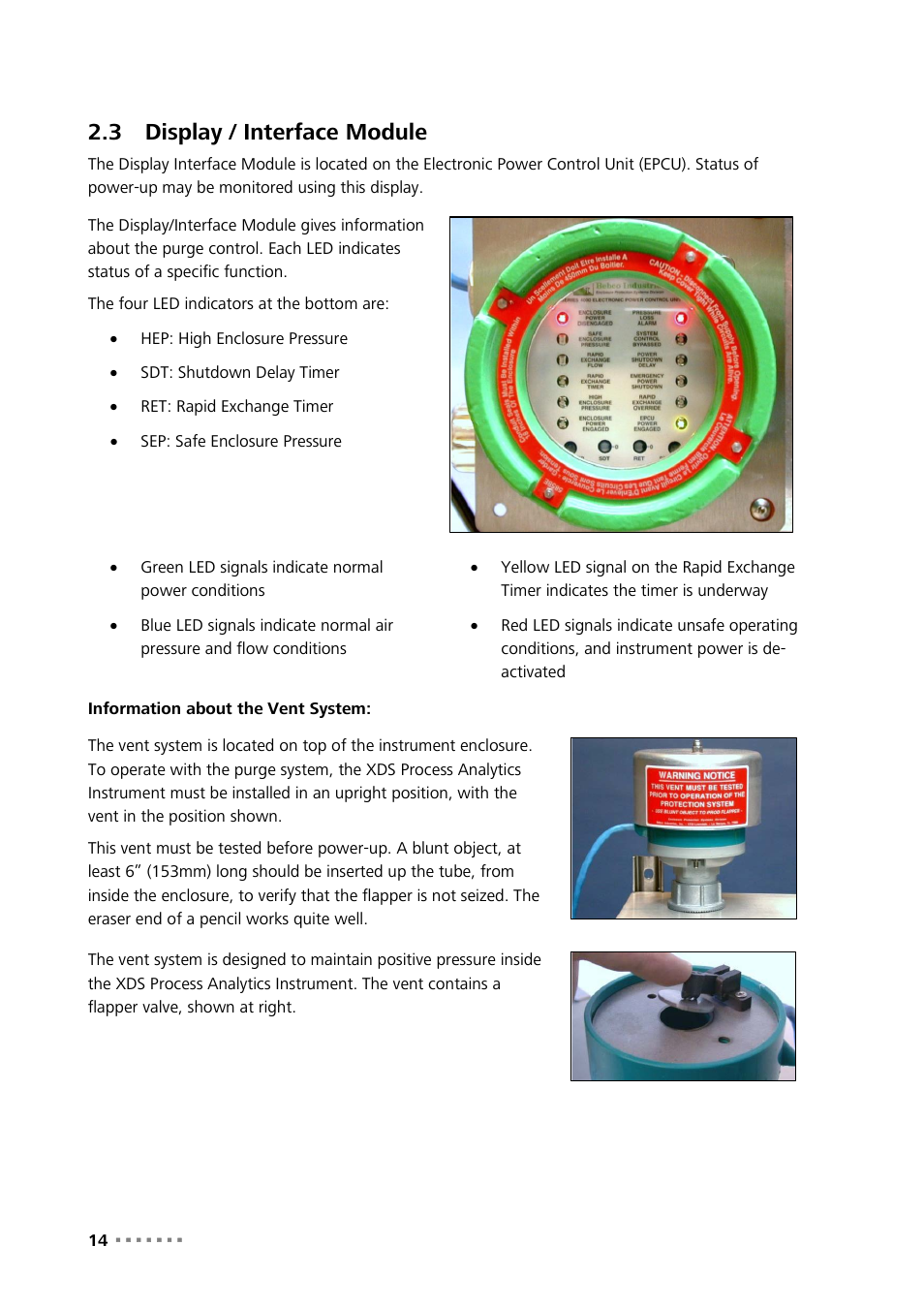 3 display / interface module, Display / interface module | Metrohm NIRS XDS Process Analyzer – SingleFiber User Manual | Page 16 / 91