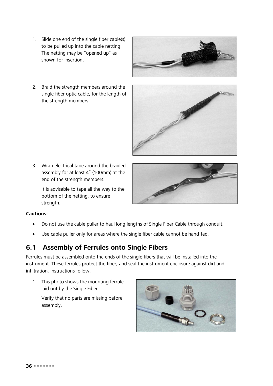 1 assembly of ferrules onto single fibers, Assembly of ferrules onto single fibers | Metrohm NIRS XDS Process Analyzer – SingleFiber User Manual | Page 38 / 91