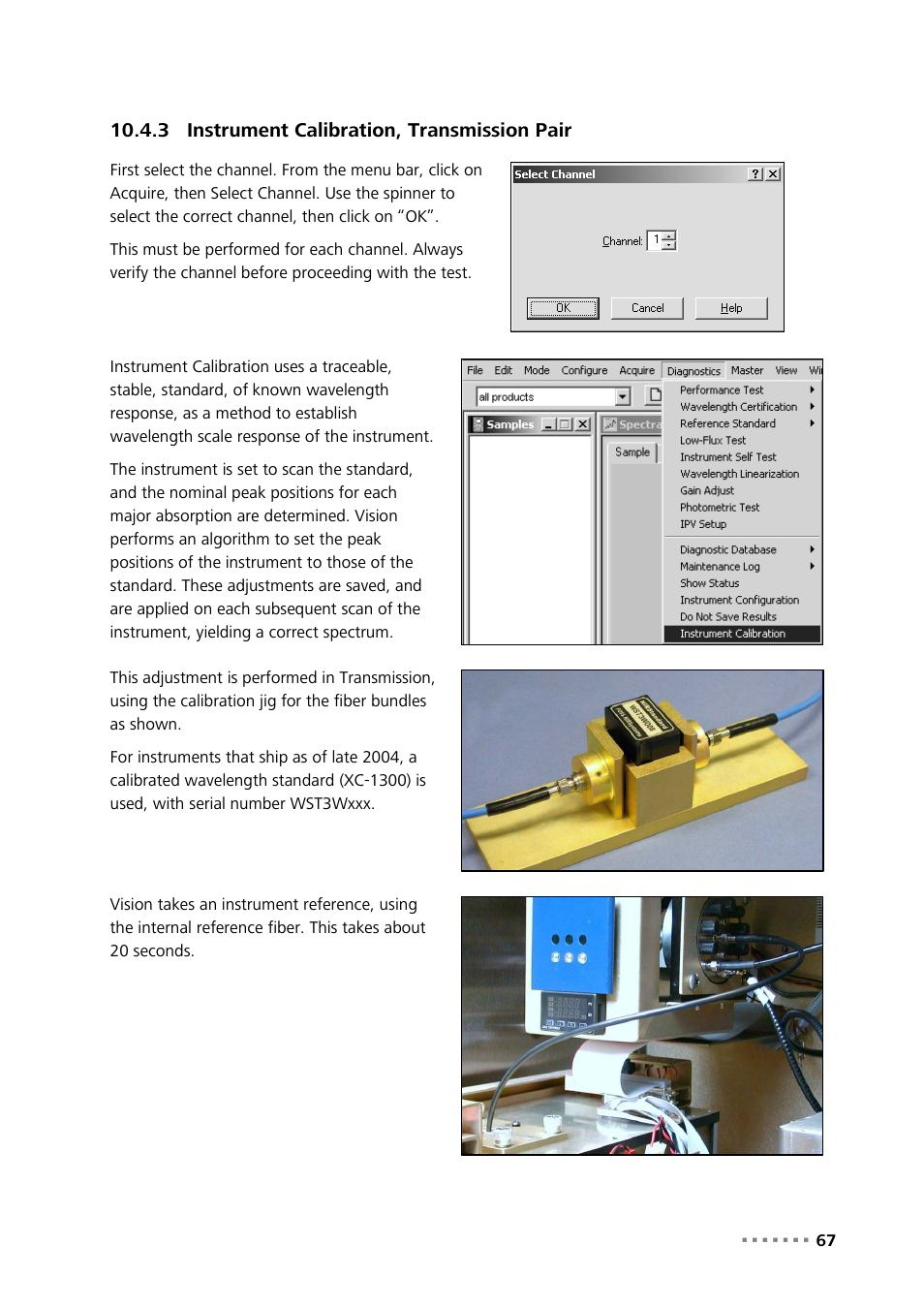 3 instrument calibration, transmission pair, Instrument calibration, transmission pair | Metrohm NIRS XDS Process Analyzer – SingleFiber User Manual | Page 69 / 91