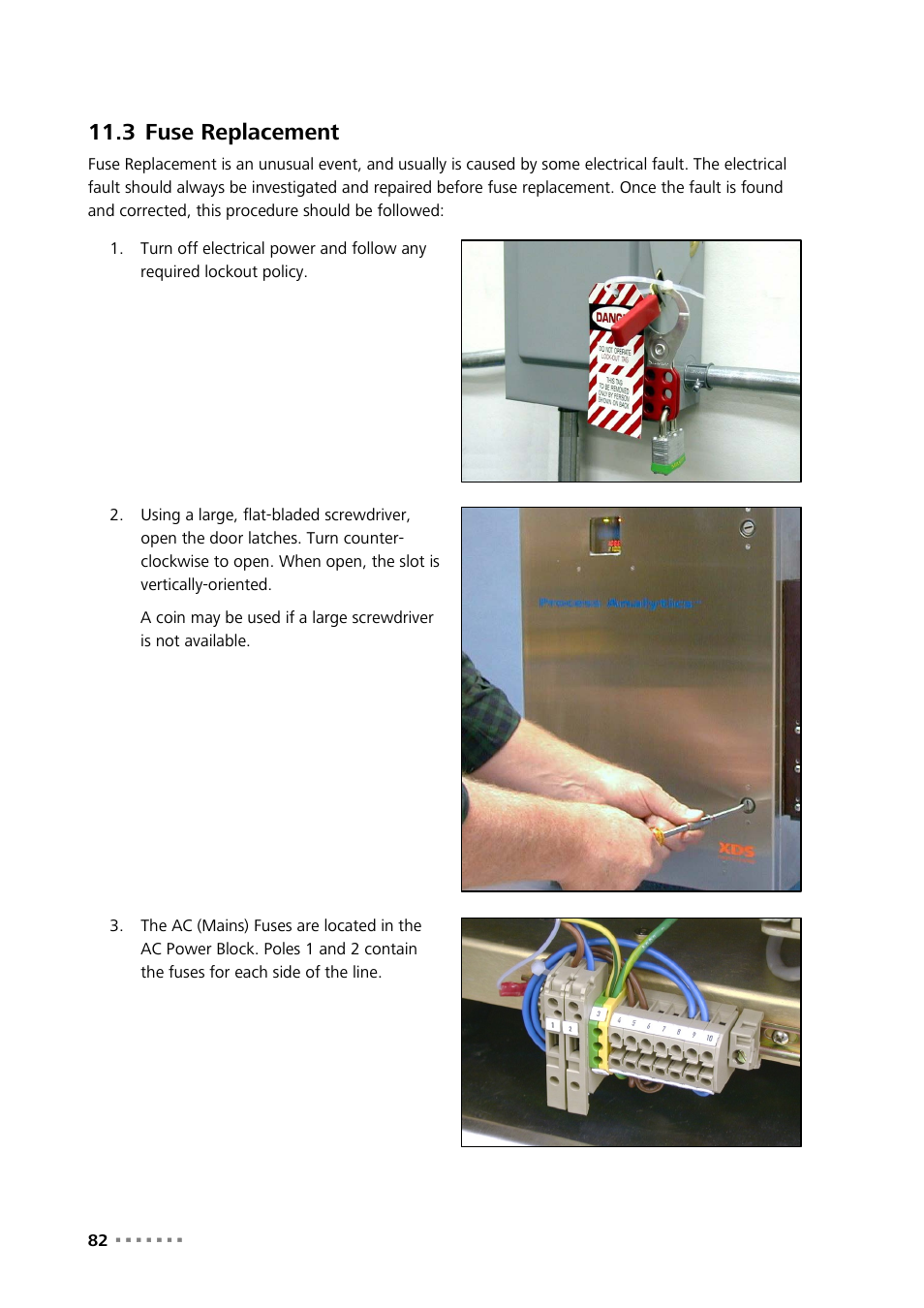 3 fuse replacement, Fuse replacement | Metrohm NIRS XDS Process Analyzer – SingleFiber User Manual | Page 84 / 91