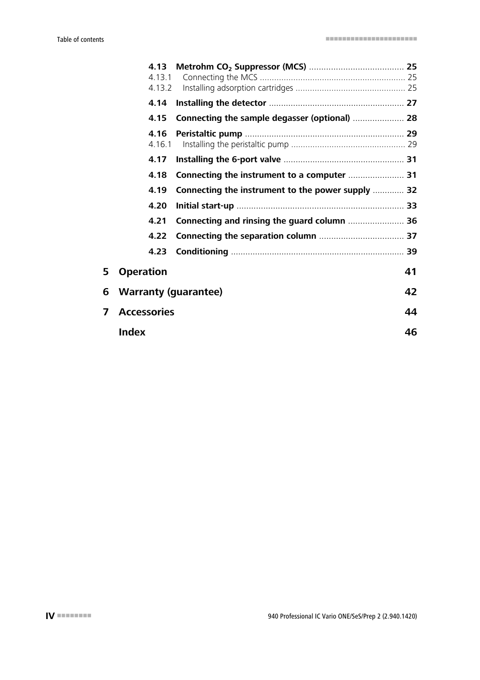 Metrohm 940 Professional IC Vario ONE/SeS/Prep 2 User Manual | Page 6 / 54