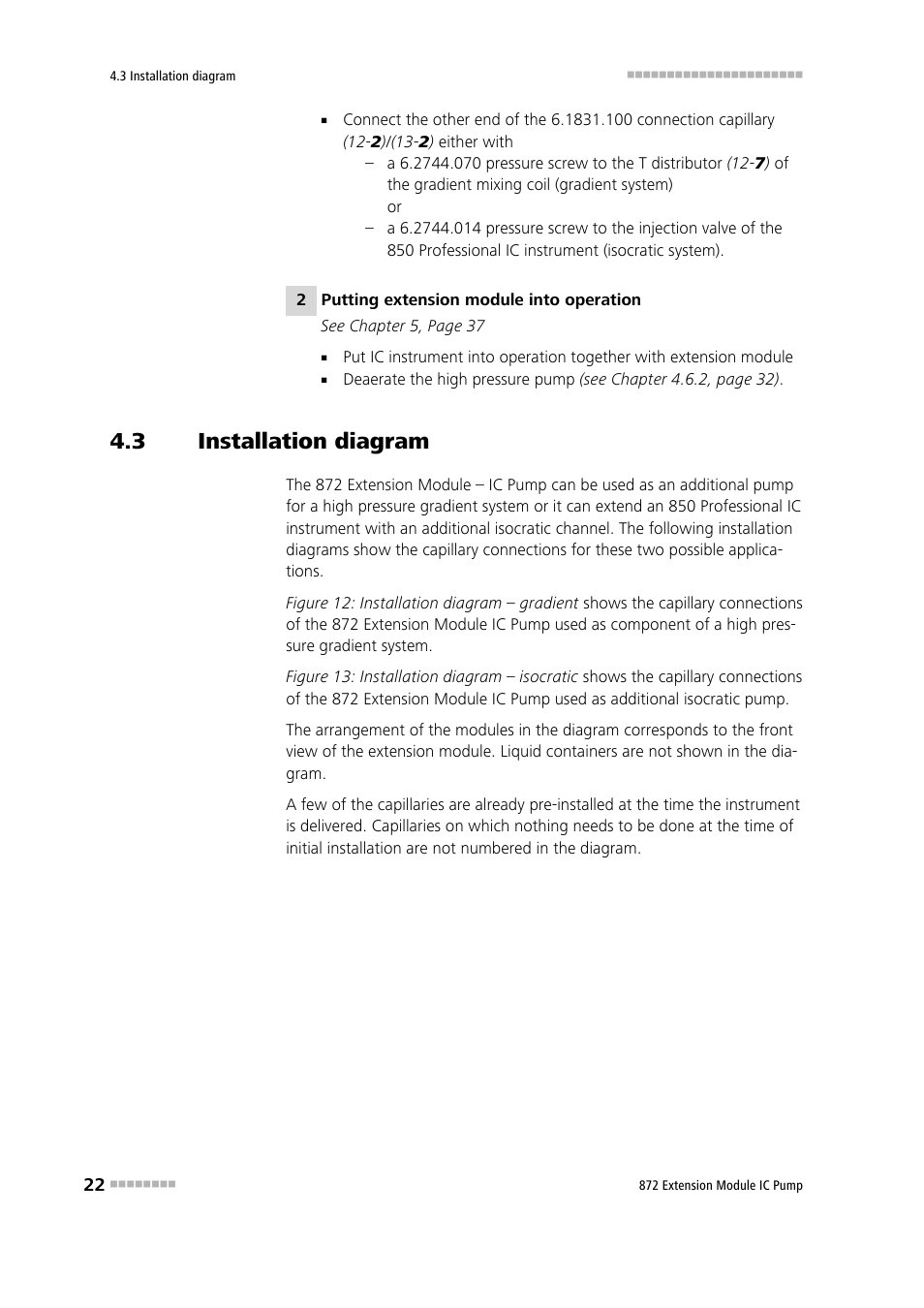 3 installation diagram, Installation diagram | Metrohm 872 Extension Module IC Pump User Manual | Page 30 / 79