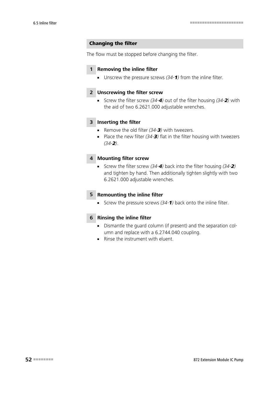 Metrohm 872 Extension Module IC Pump User Manual | Page 60 / 79