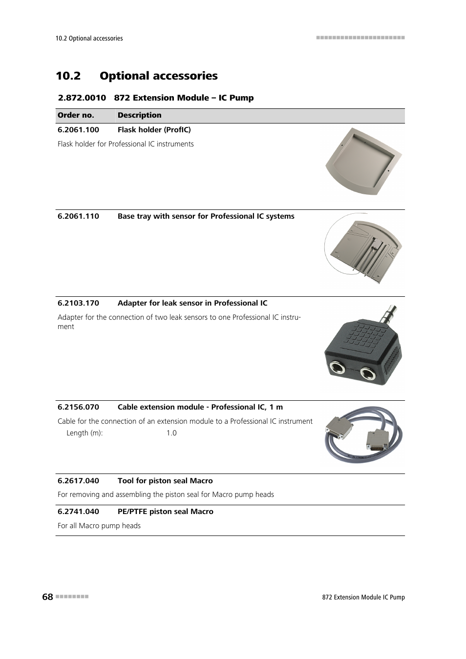 2 optional accessories | Metrohm 872 Extension Module IC Pump User Manual | Page 76 / 79