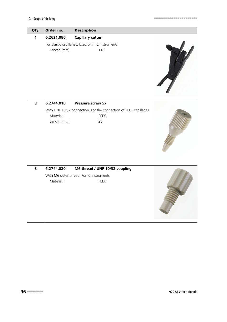 Metrohm 920 Absorber Module User Manual | Page 104 / 112