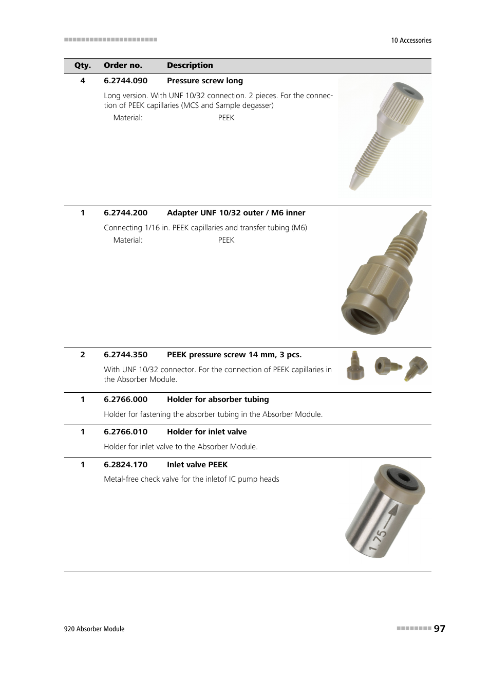 Metrohm 920 Absorber Module User Manual | Page 105 / 112