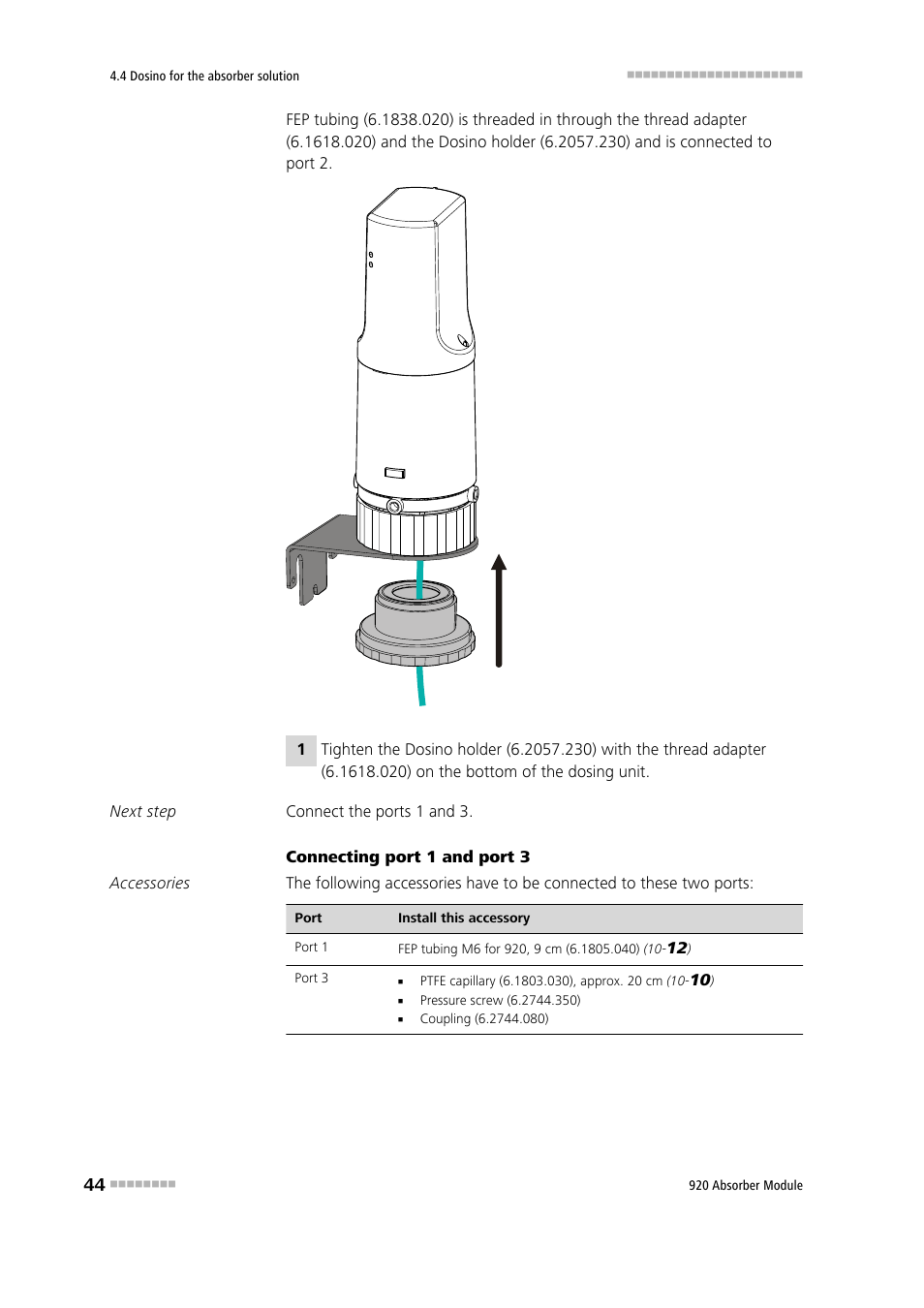 Metrohm 920 Absorber Module User Manual | Page 52 / 112