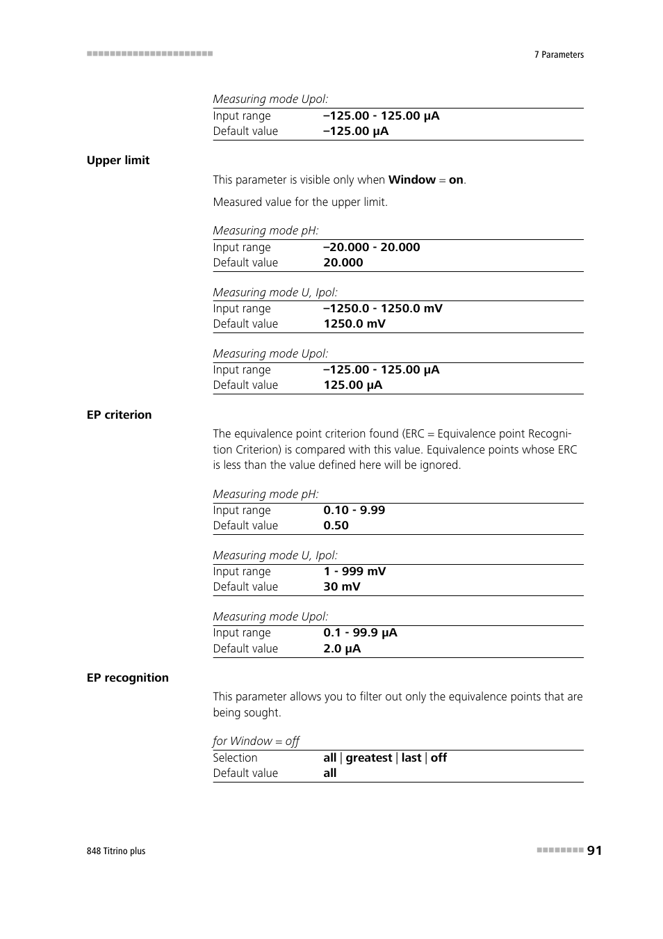 Metrohm 848 Titrino plus User Manual | Page 101 / 155