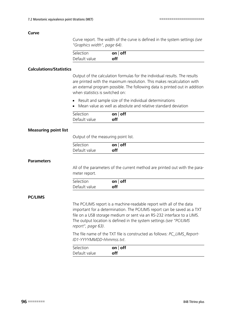 Metrohm 848 Titrino plus User Manual | Page 106 / 155