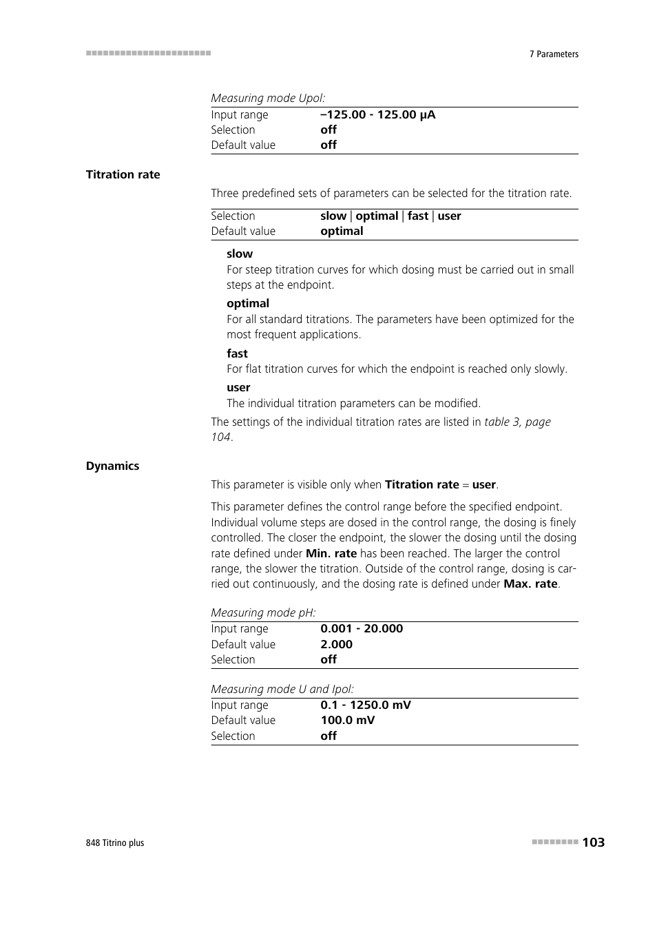 Metrohm 848 Titrino plus User Manual | Page 113 / 155