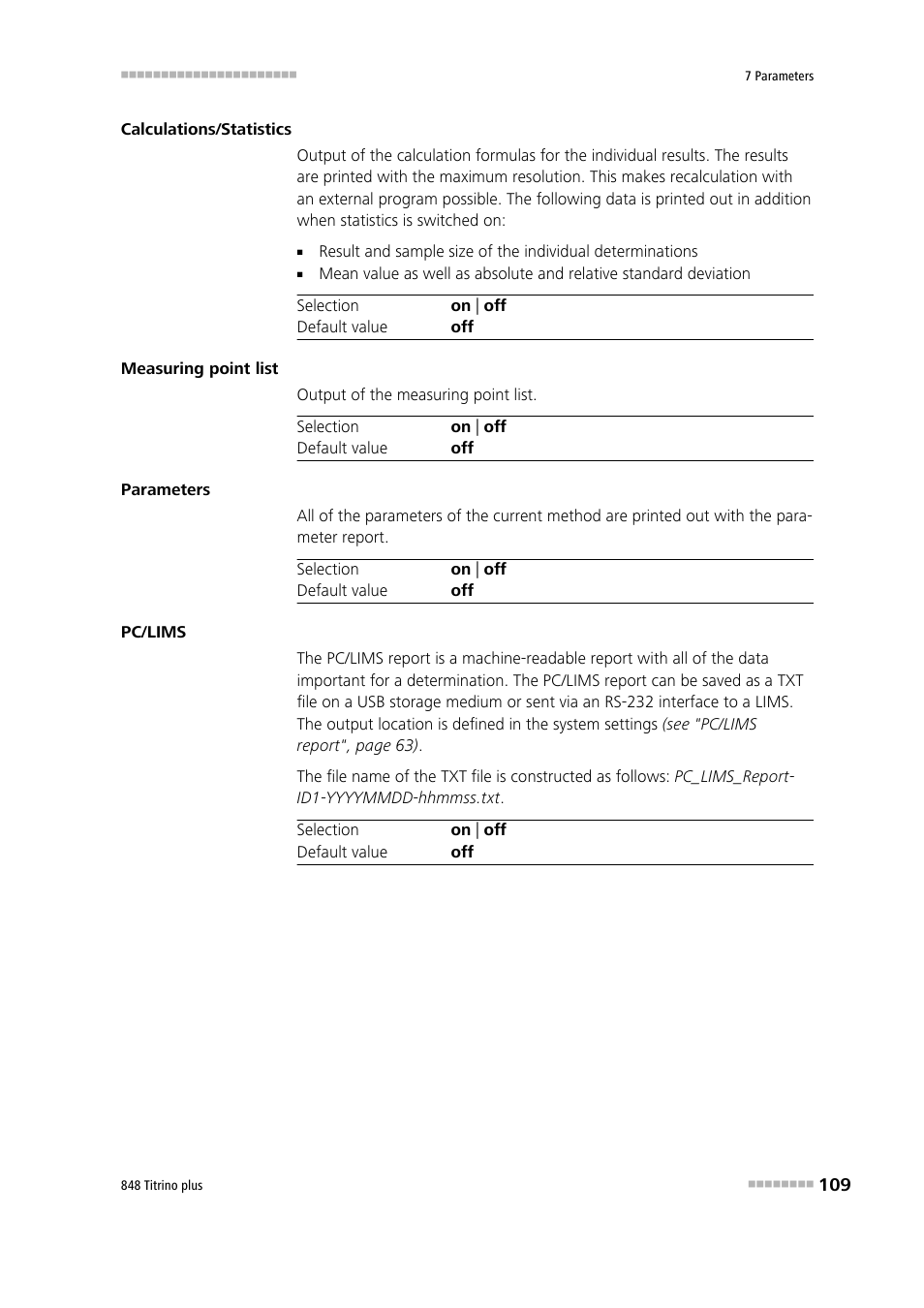 Metrohm 848 Titrino plus User Manual | Page 119 / 155