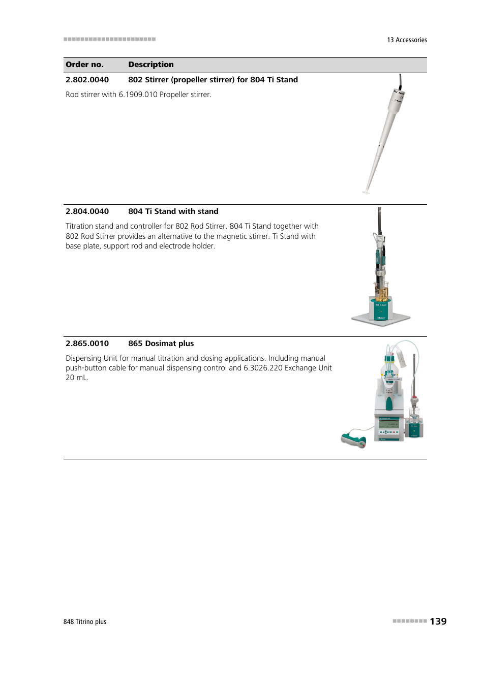 Metrohm 848 Titrino plus User Manual | Page 149 / 155