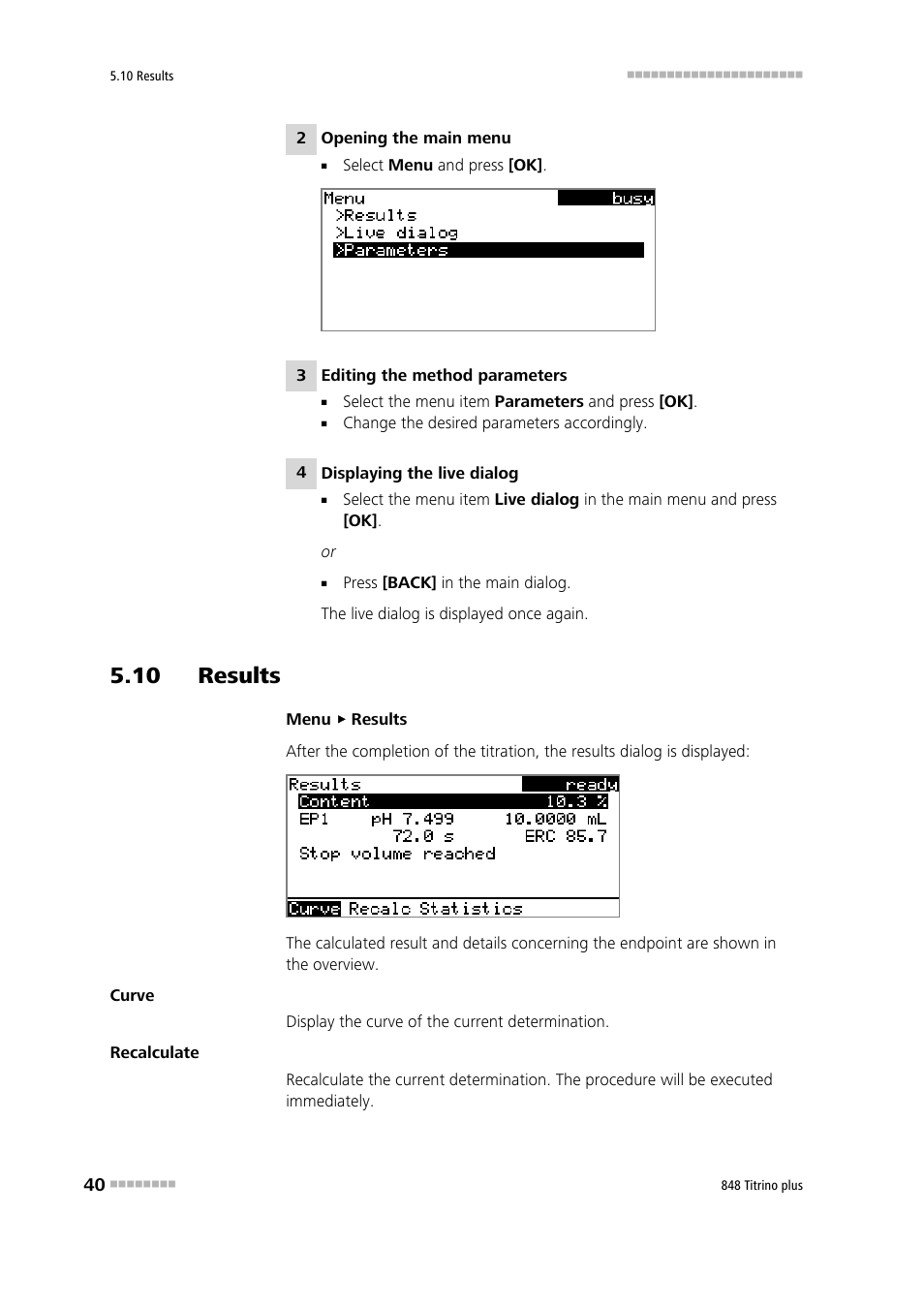 10 results | Metrohm 848 Titrino plus User Manual | Page 50 / 155