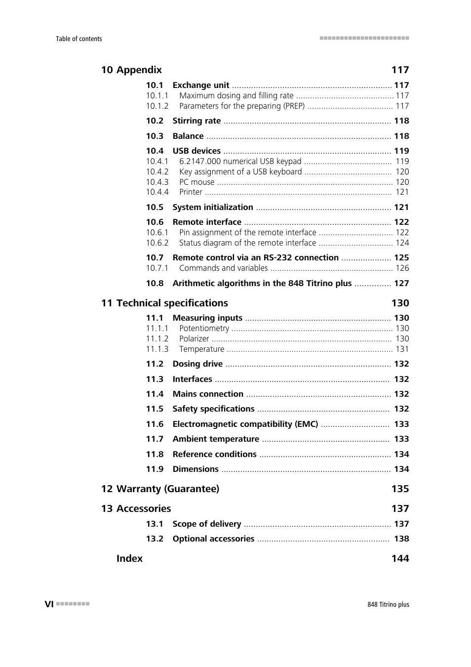 Metrohm 848 Titrino plus User Manual | Page 8 / 155