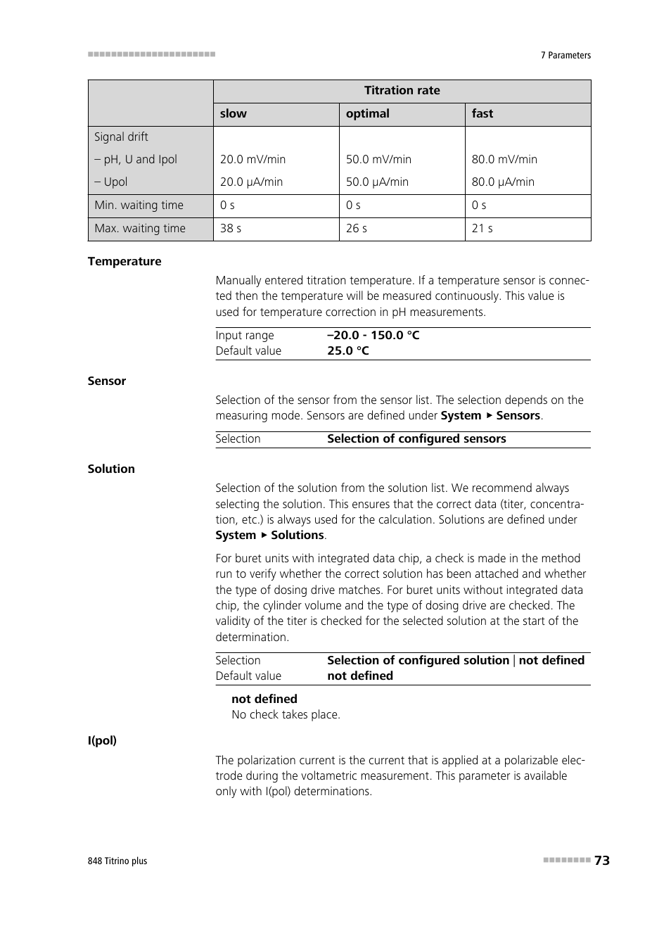 Metrohm 848 Titrino plus User Manual | Page 83 / 155
