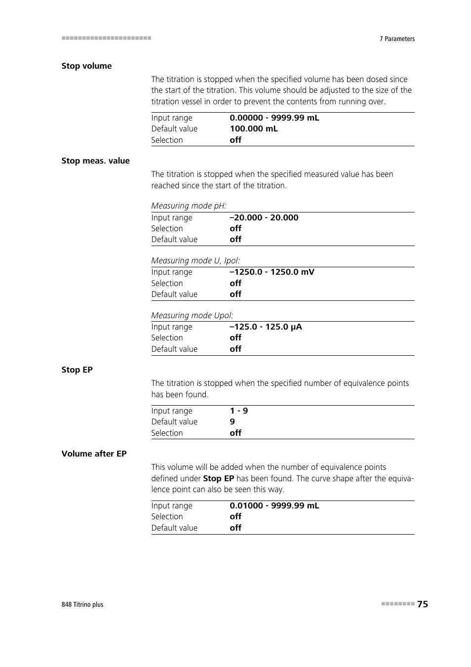 Metrohm 848 Titrino plus User Manual | Page 85 / 155