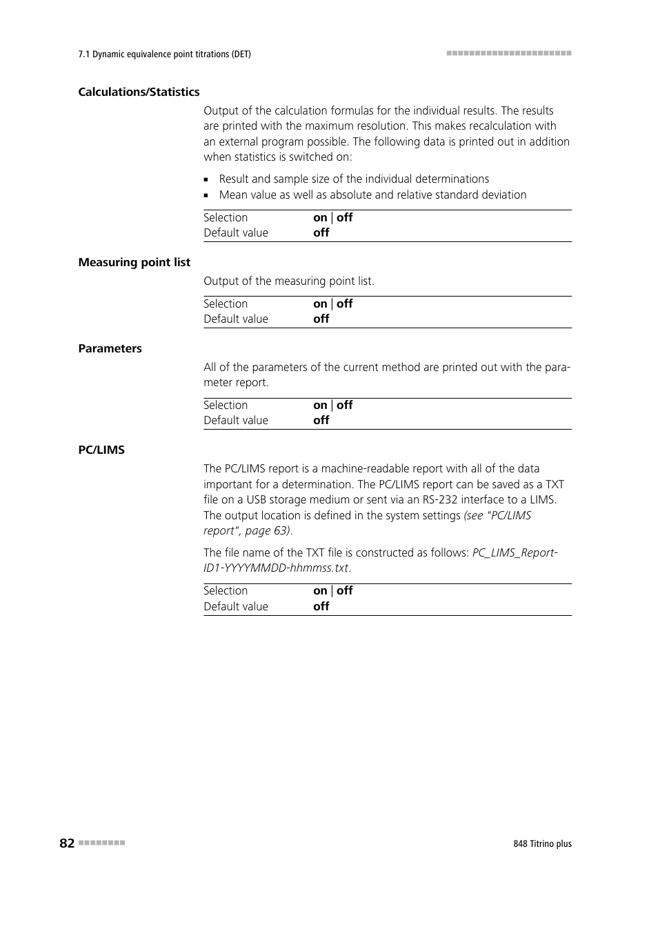 Metrohm 848 Titrino plus User Manual | Page 92 / 155