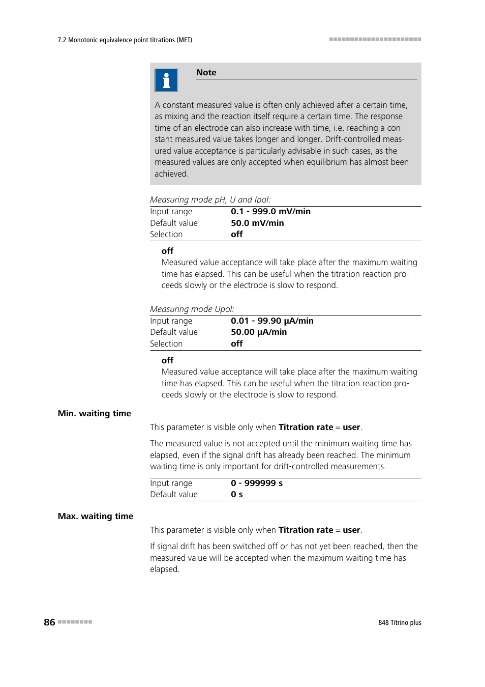 Metrohm 848 Titrino plus User Manual | Page 96 / 155