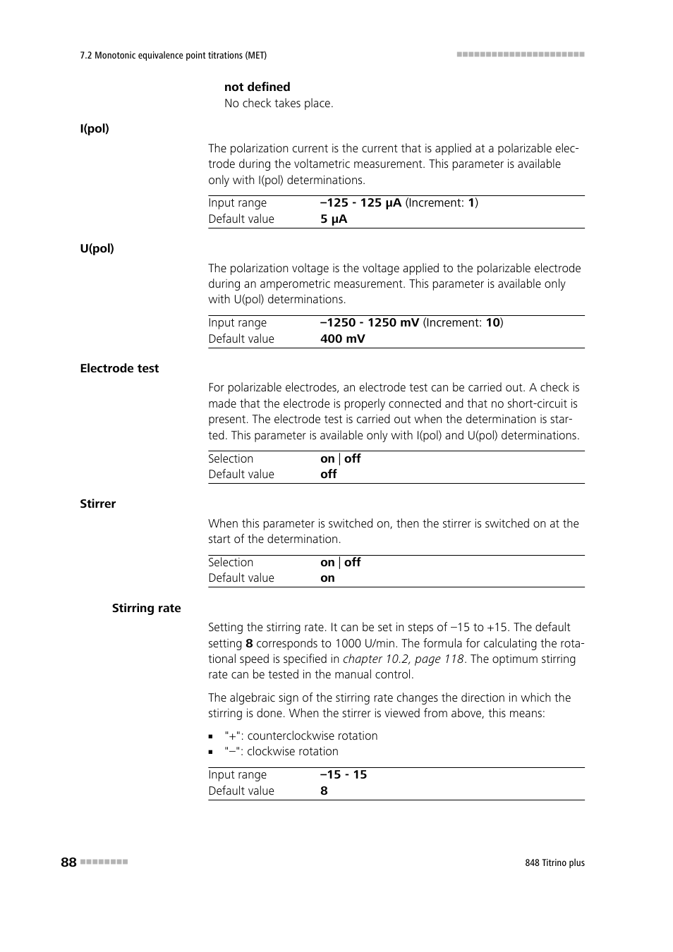 Metrohm 848 Titrino plus User Manual | Page 98 / 155