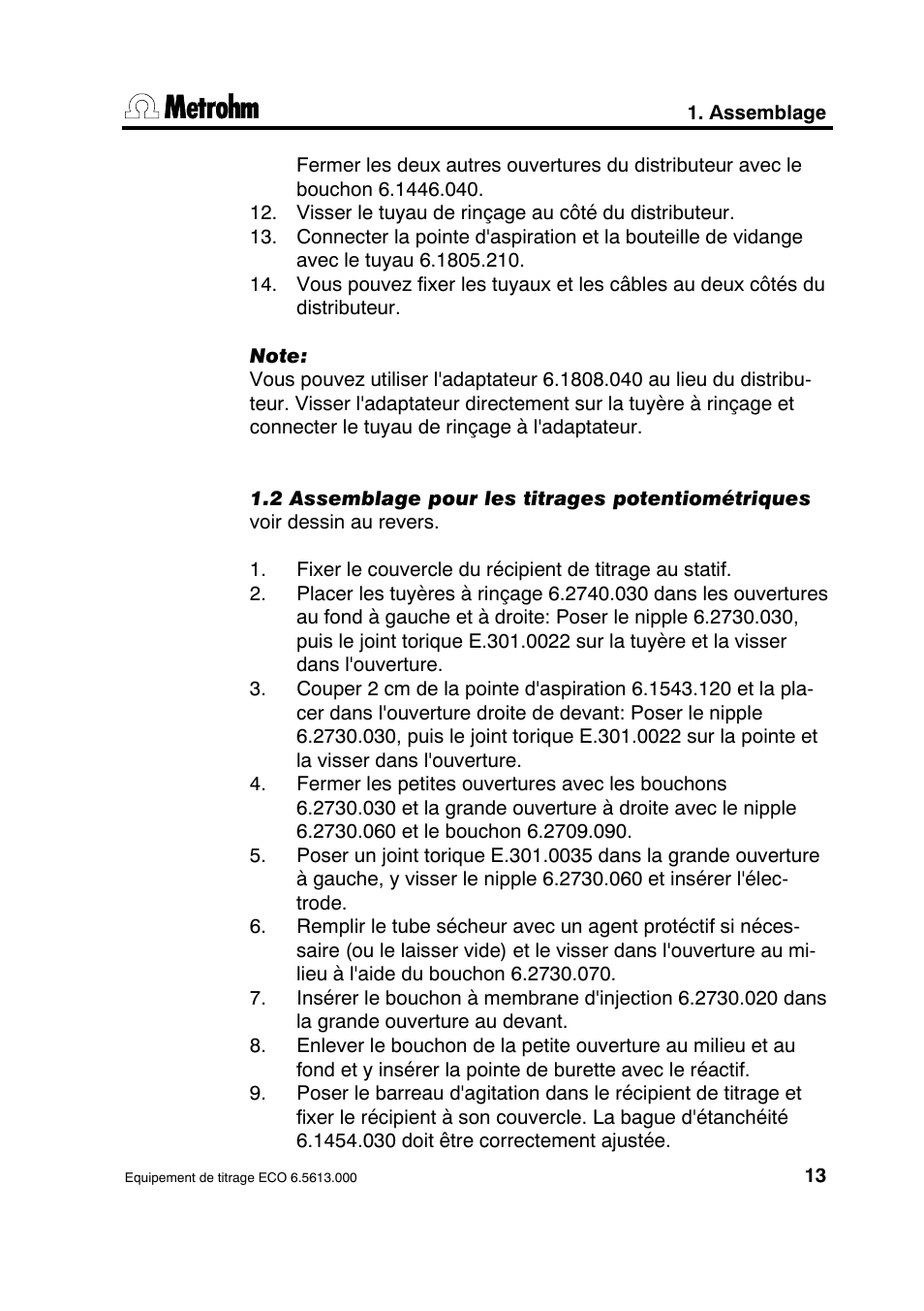 Metrohm 6.5613.000 ECO Titration Equipment User Manual | Page 18 / 31