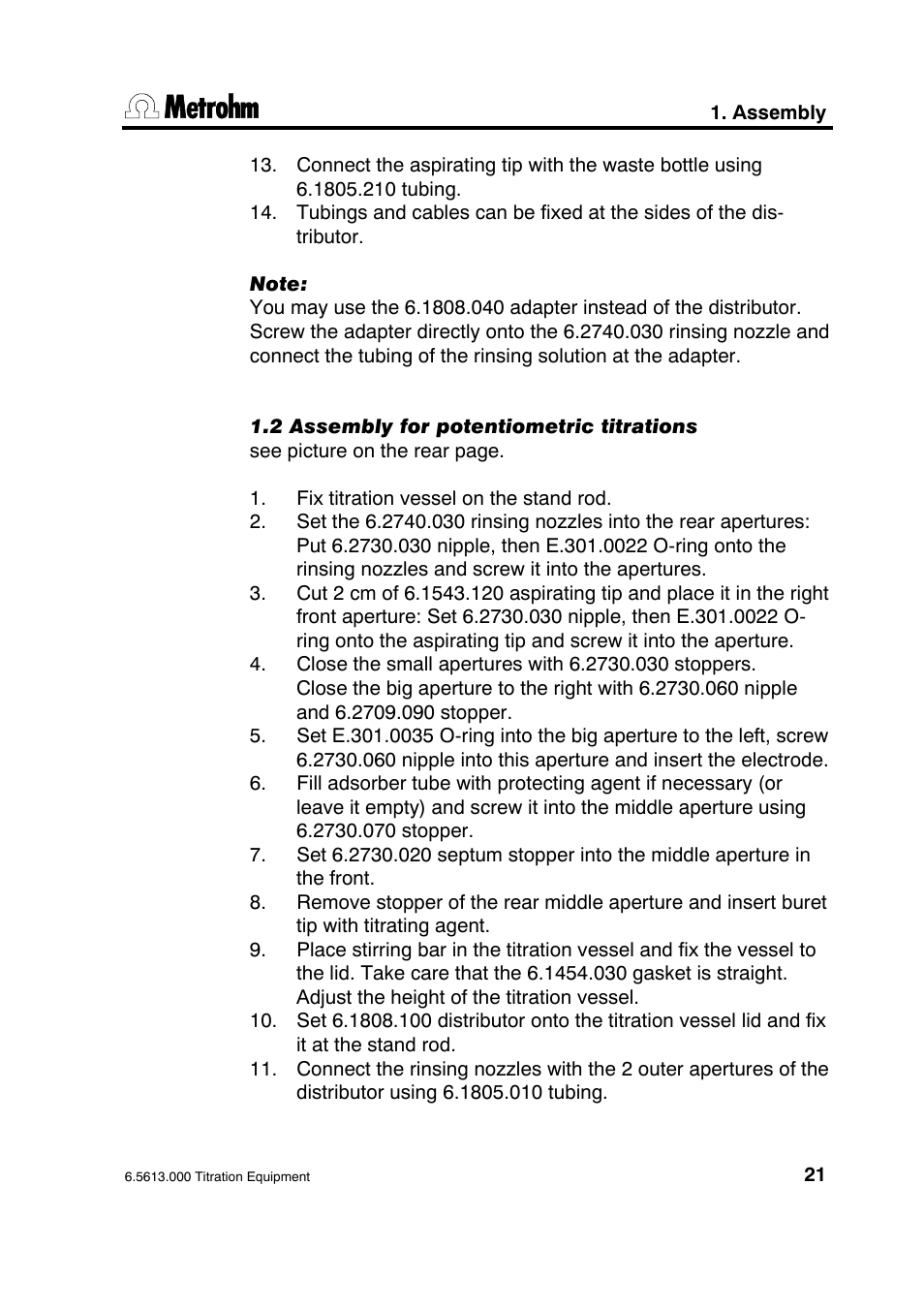 Metrohm 6.5613.000 ECO Titration Equipment User Manual | Page 26 / 31