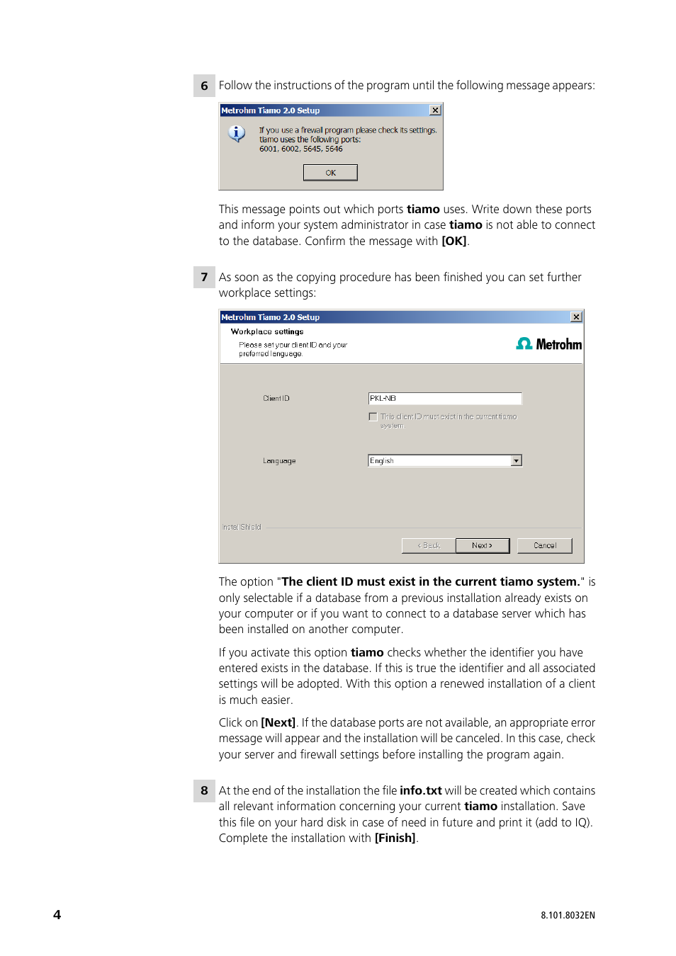 Metrohm tiamo 2.2 Installation User Manual | Page 4 / 13