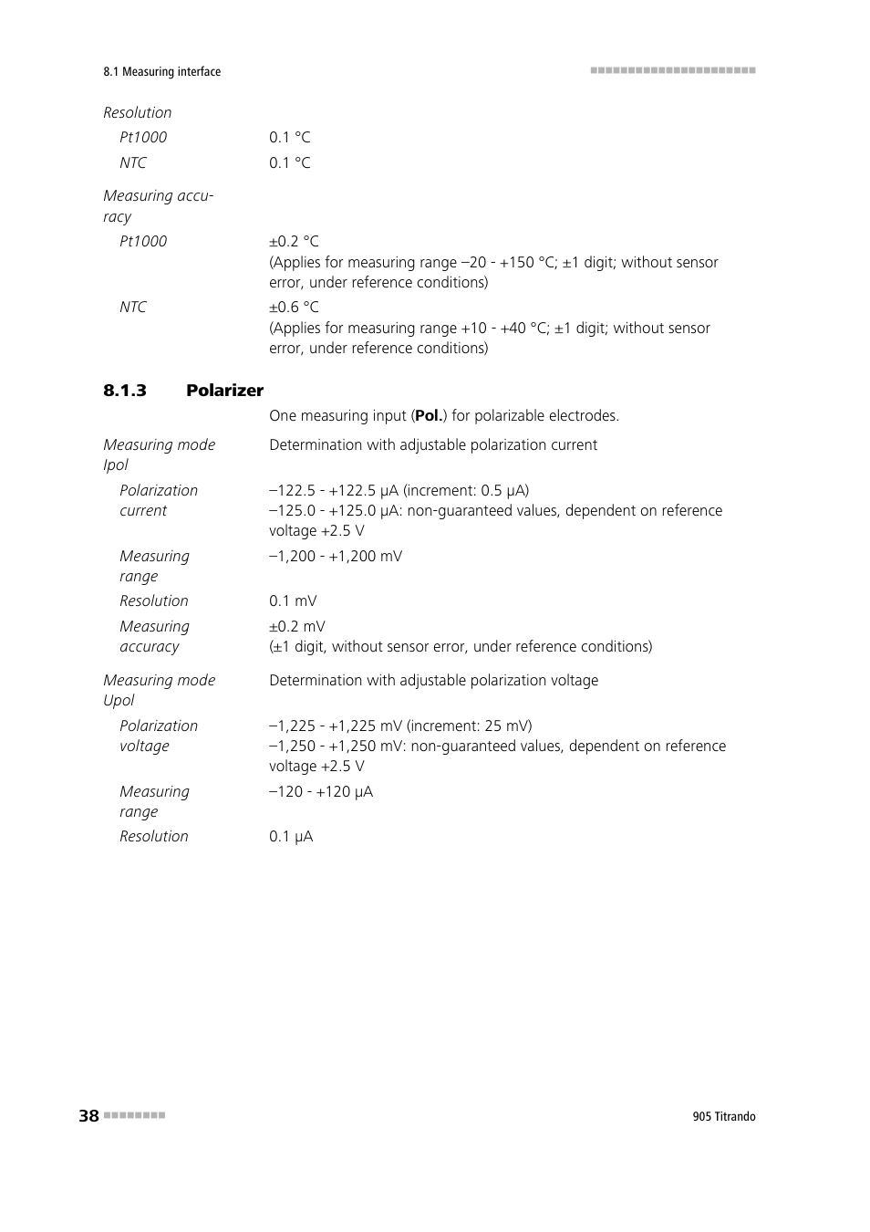 3 polarizer, Polarizer | Metrohm 905 Titrando User Manual | Page 46 / 55