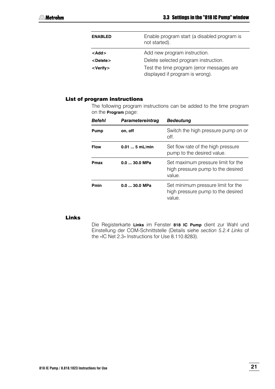 Metrohm 818 IC Pump User Manual | Page 27 / 56