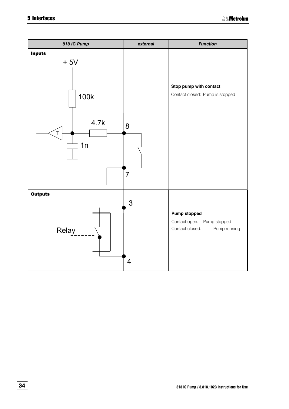 34 relay | Metrohm 818 IC Pump User Manual | Page 40 / 56