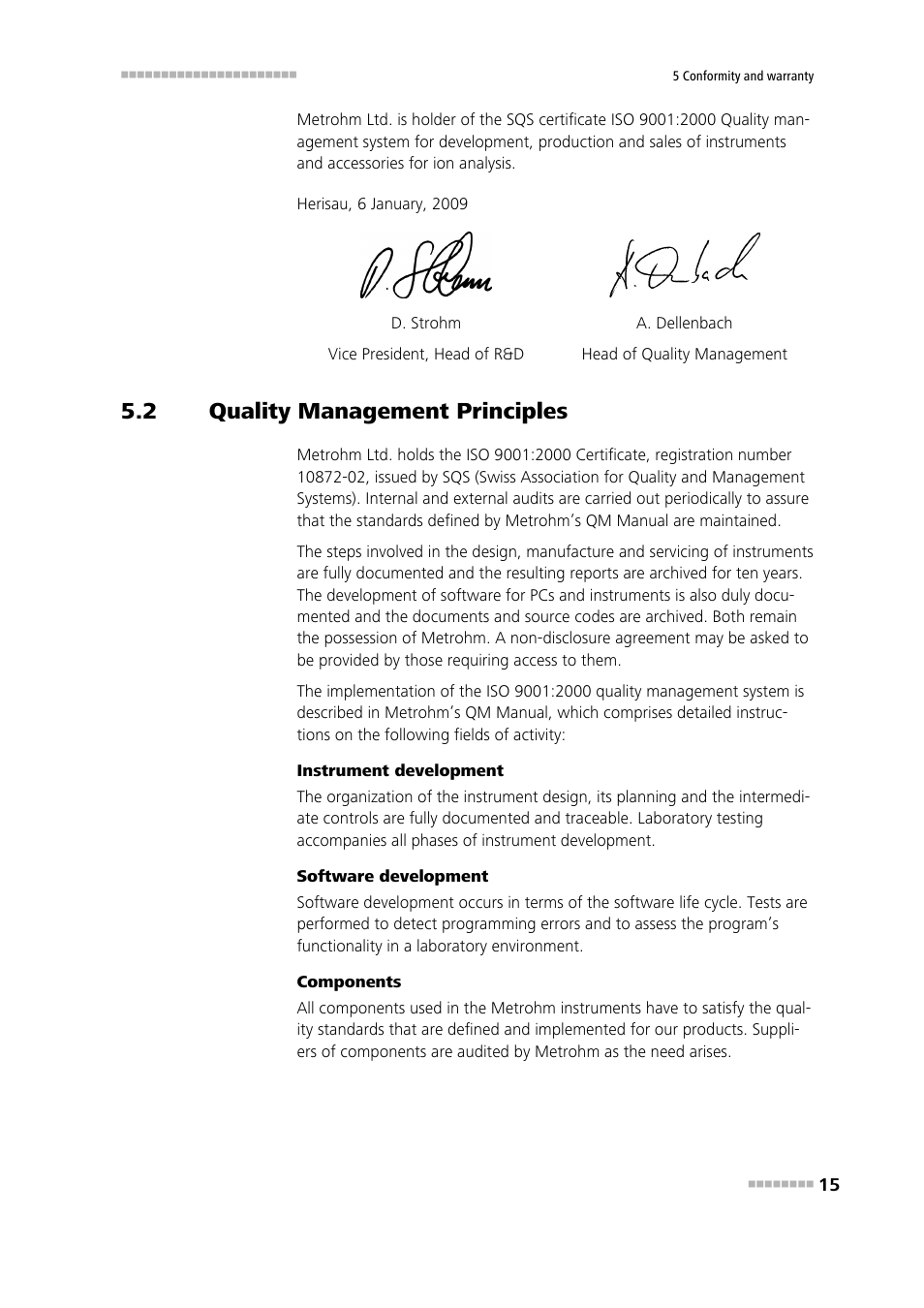 2 quality management principles, Quality management principles | Metrohm 802 Rod Stirrer User Manual | Page 23 / 29