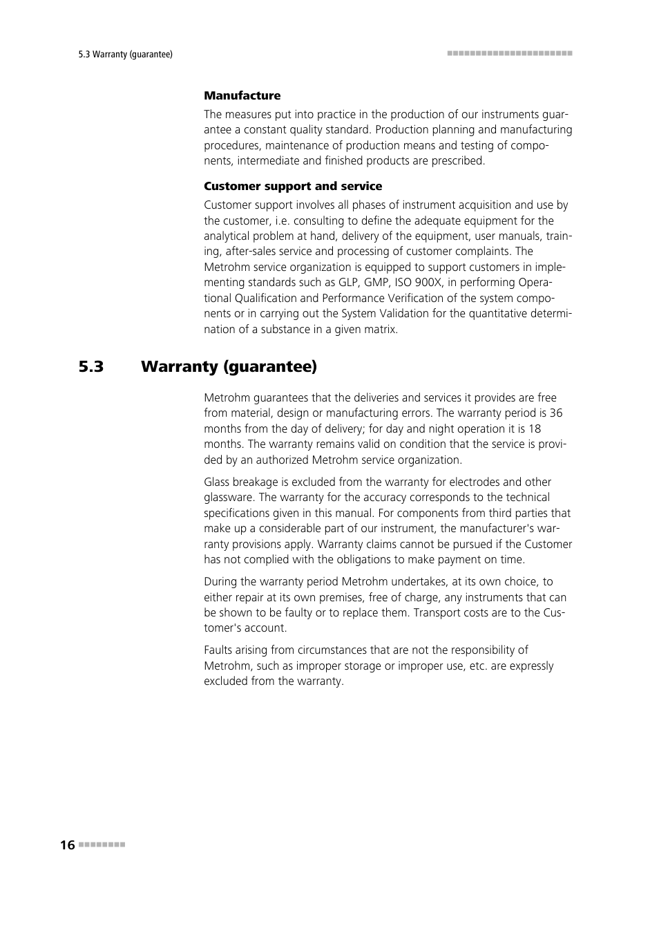 3 warranty (guarantee), Warranty (guarantee) | Metrohm 802 Rod Stirrer User Manual | Page 24 / 29