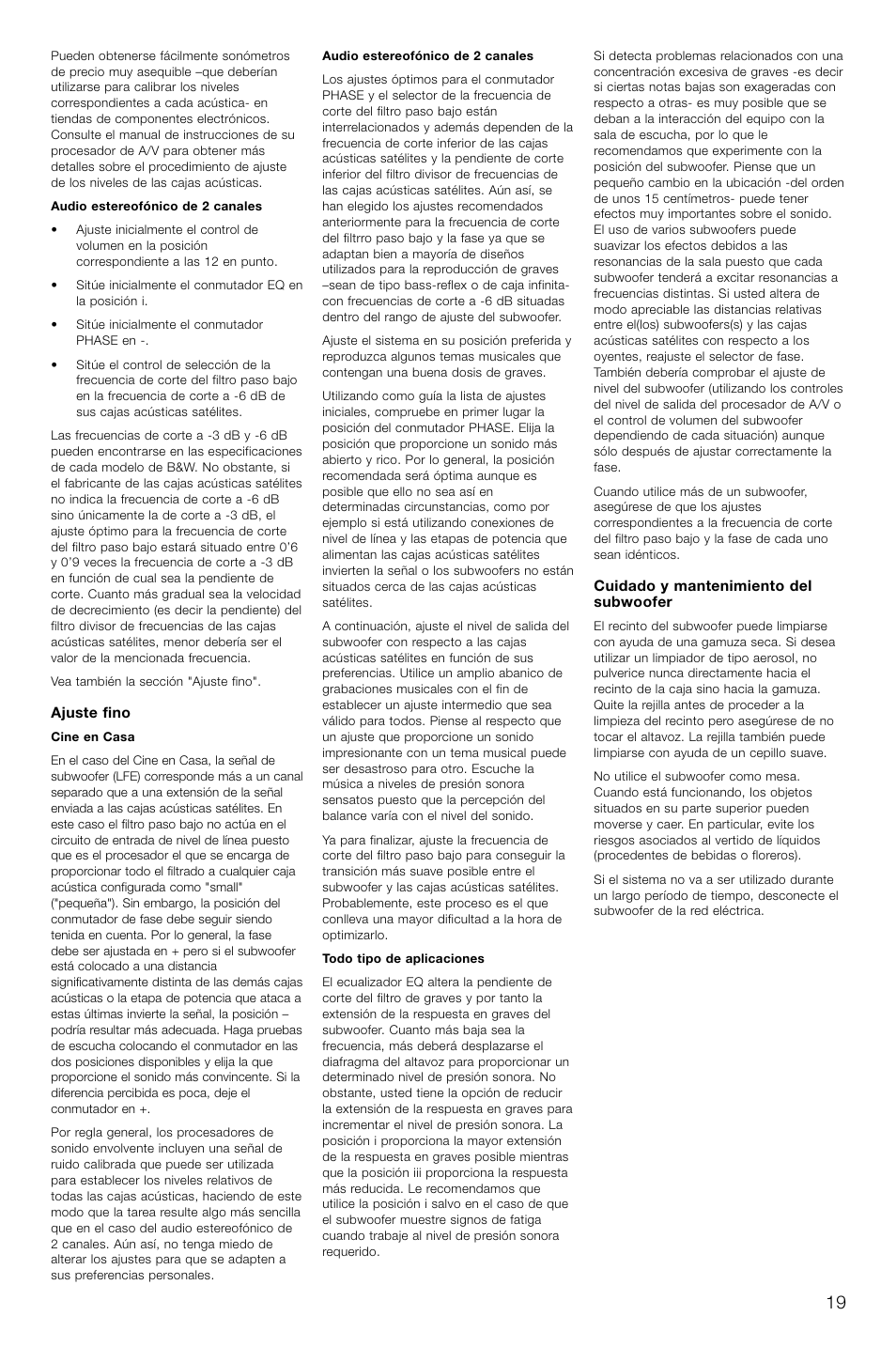 Bowers & Wilkins AS2 User Manual | Page 22 / 73