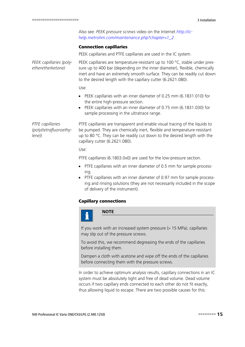 Metrohm 940 Professional IC Vario ONE/ChS/LPG User Manual | Page 23 / 115