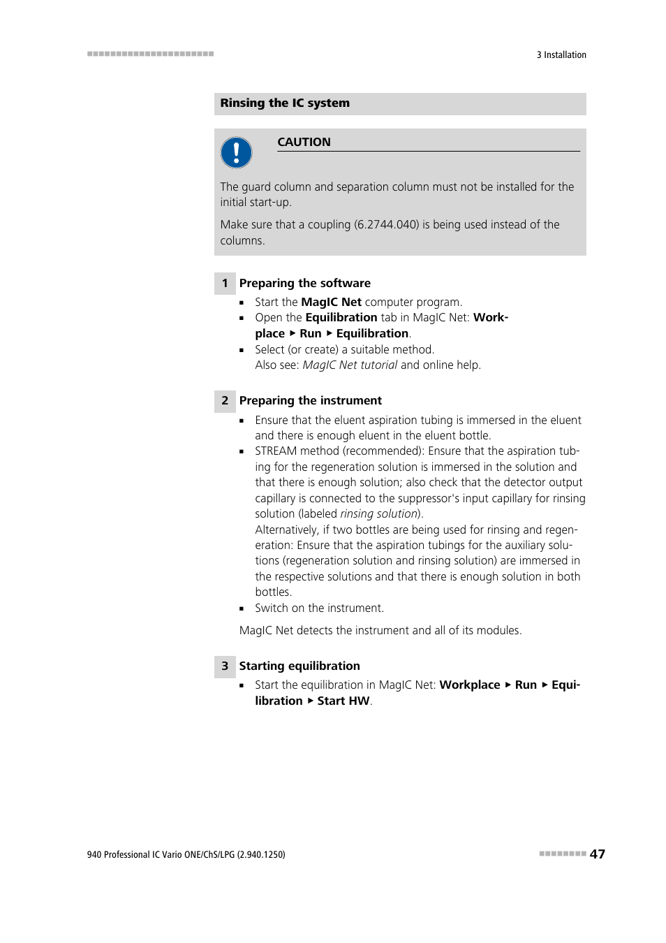 Metrohm 940 Professional IC Vario ONE/ChS/LPG User Manual | Page 55 / 115