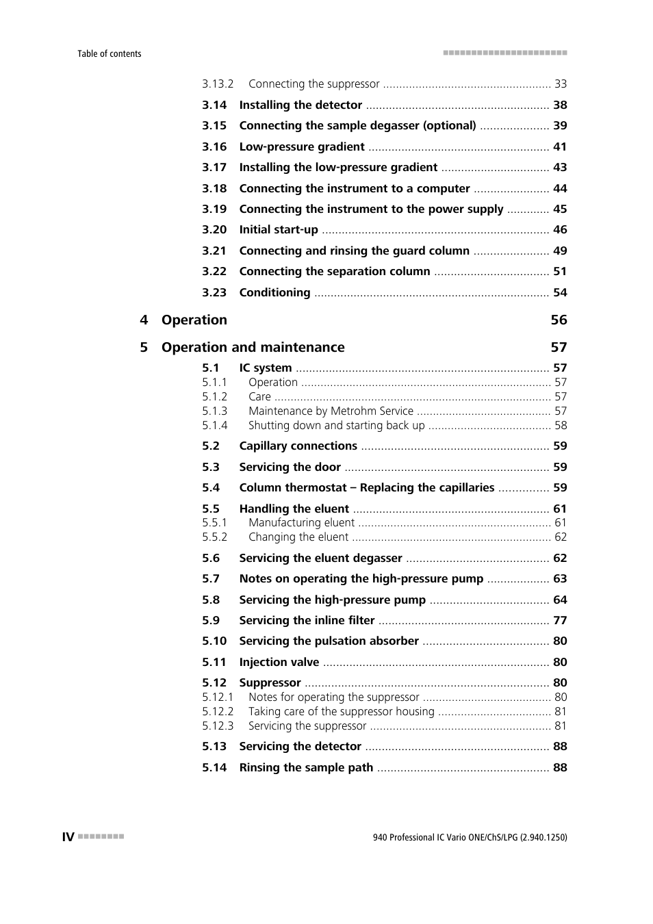 Metrohm 940 Professional IC Vario ONE/ChS/LPG User Manual | Page 6 / 115