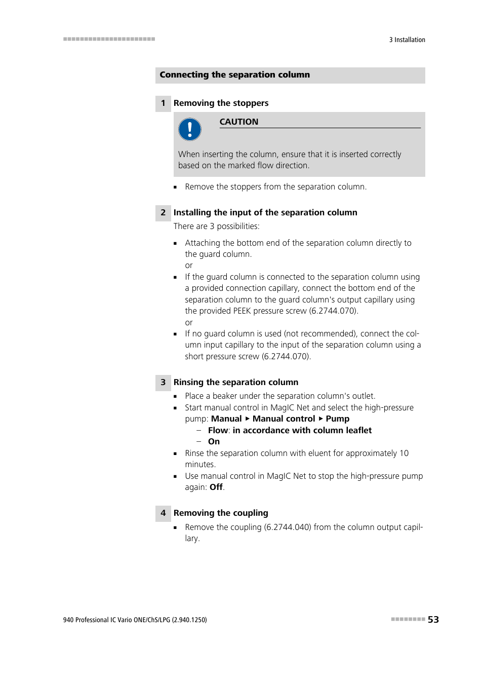 Metrohm 940 Professional IC Vario ONE/ChS/LPG User Manual | Page 61 / 115