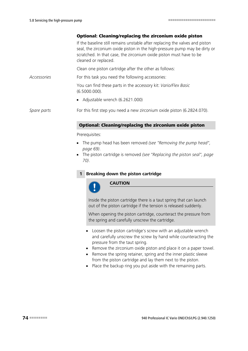 Metrohm 940 Professional IC Vario ONE/ChS/LPG User Manual | Page 82 / 115