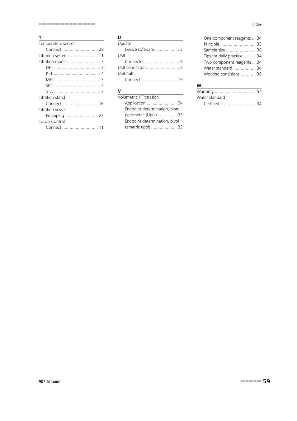 Metrohm 907 Titrando User Manual | Page 67 / 67