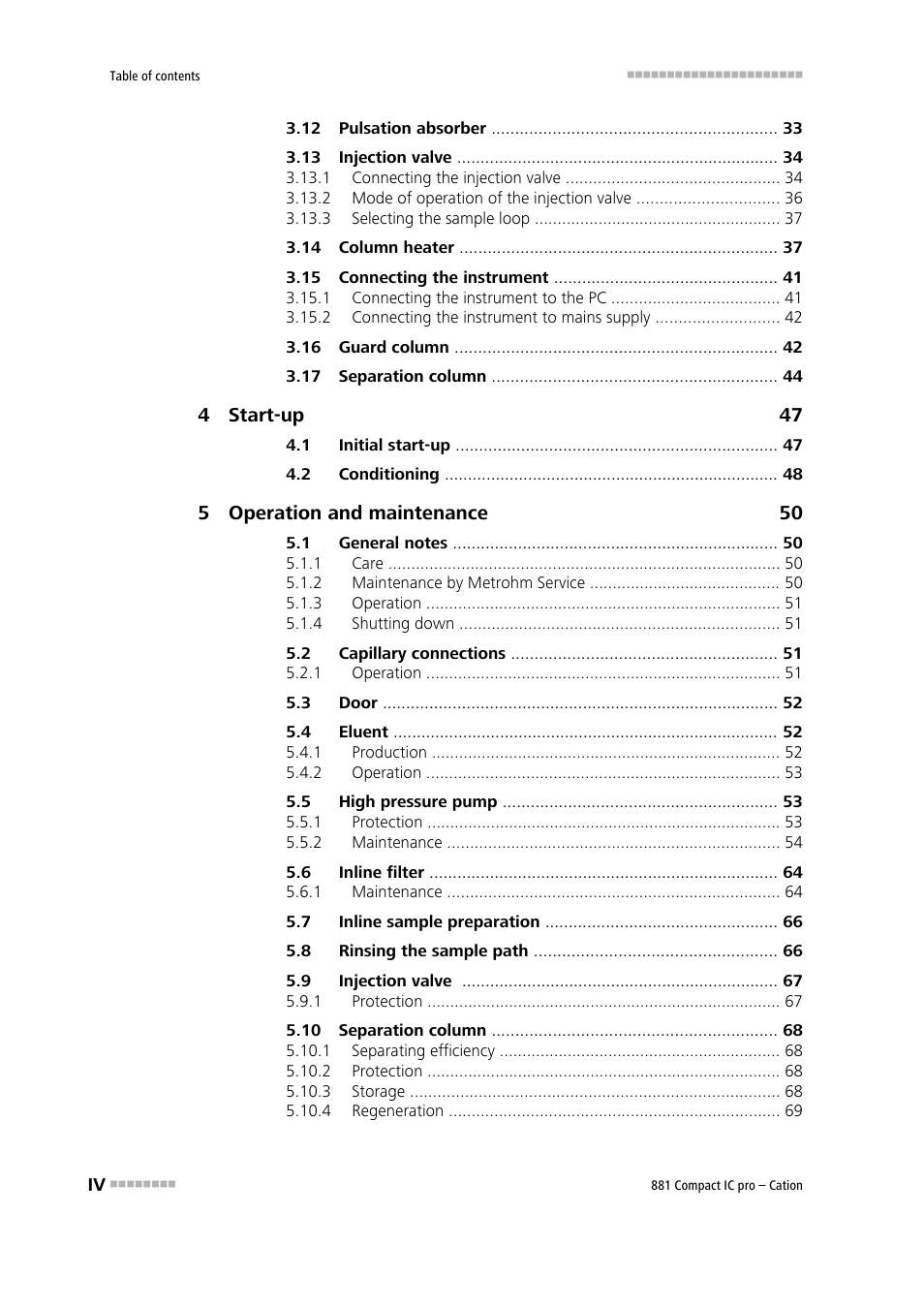 Metrohm 881 Compact IC pro – Cation User Manual | Page 6 / 101