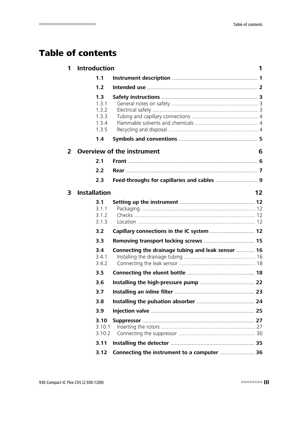 Metrohm 930 Compact IC Flex ChS User Manual | Page 5 / 103