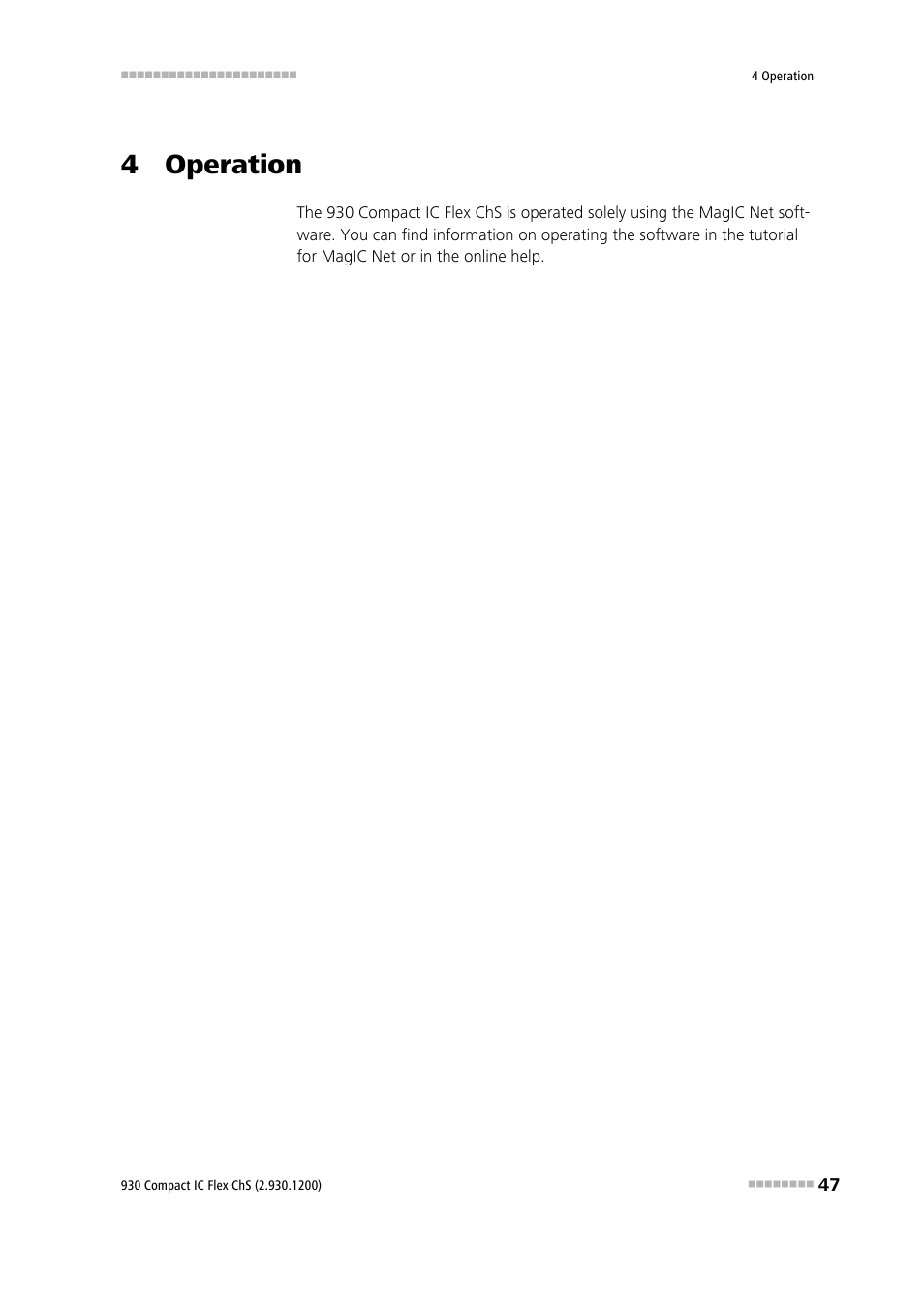 4 operation | Metrohm 930 Compact IC Flex ChS User Manual | Page 55 / 103