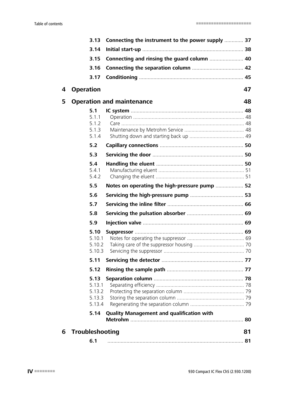 Metrohm 930 Compact IC Flex ChS User Manual | Page 6 / 103