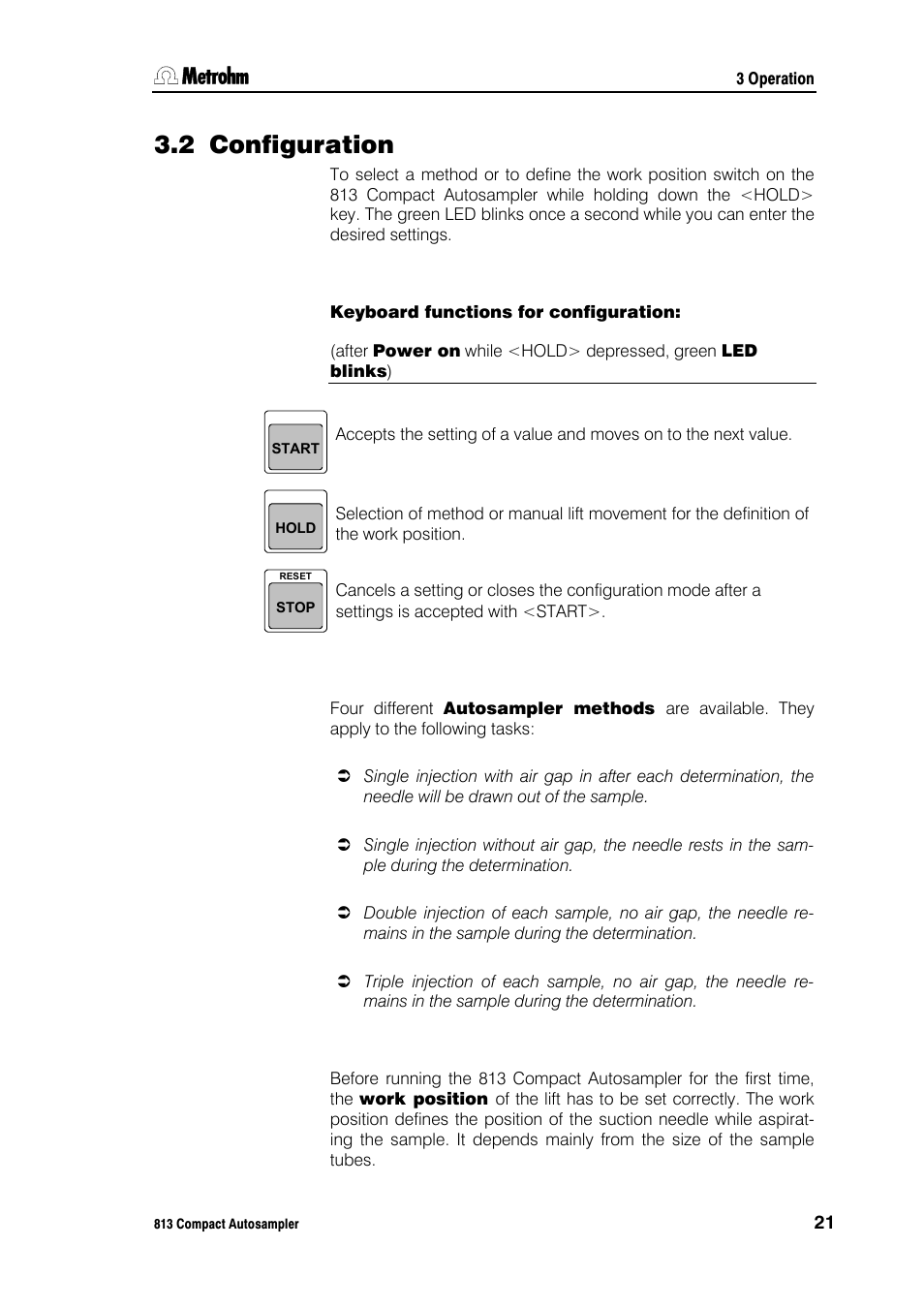 2 configuration | Metrohm 813 Compact Autosampler User Manual | Page 27 / 55