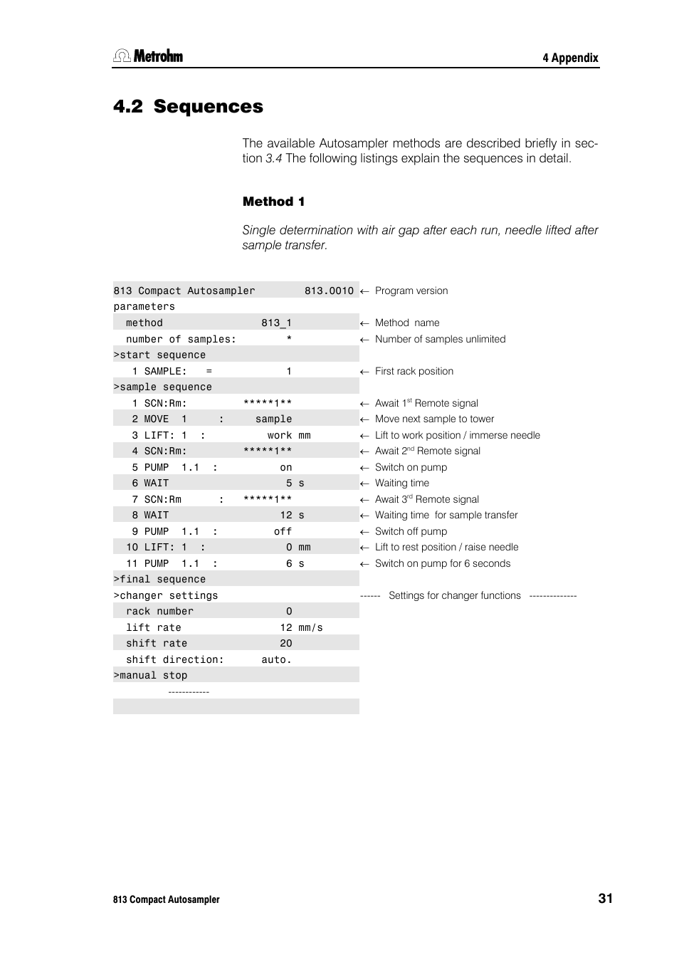 2 sequences | Metrohm 813 Compact Autosampler User Manual | Page 37 / 55