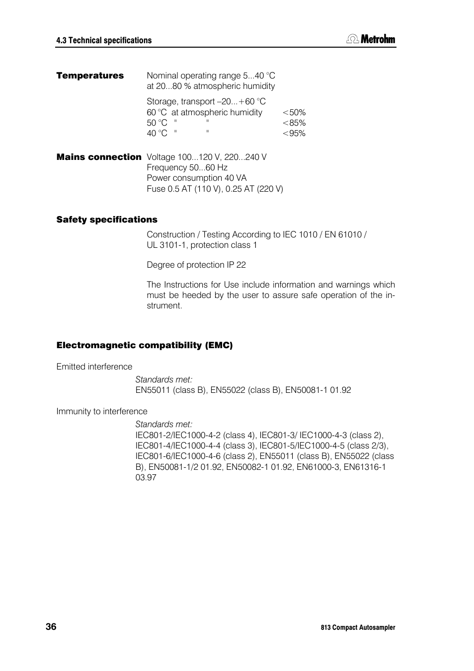 Metrohm 813 Compact Autosampler User Manual | Page 42 / 55