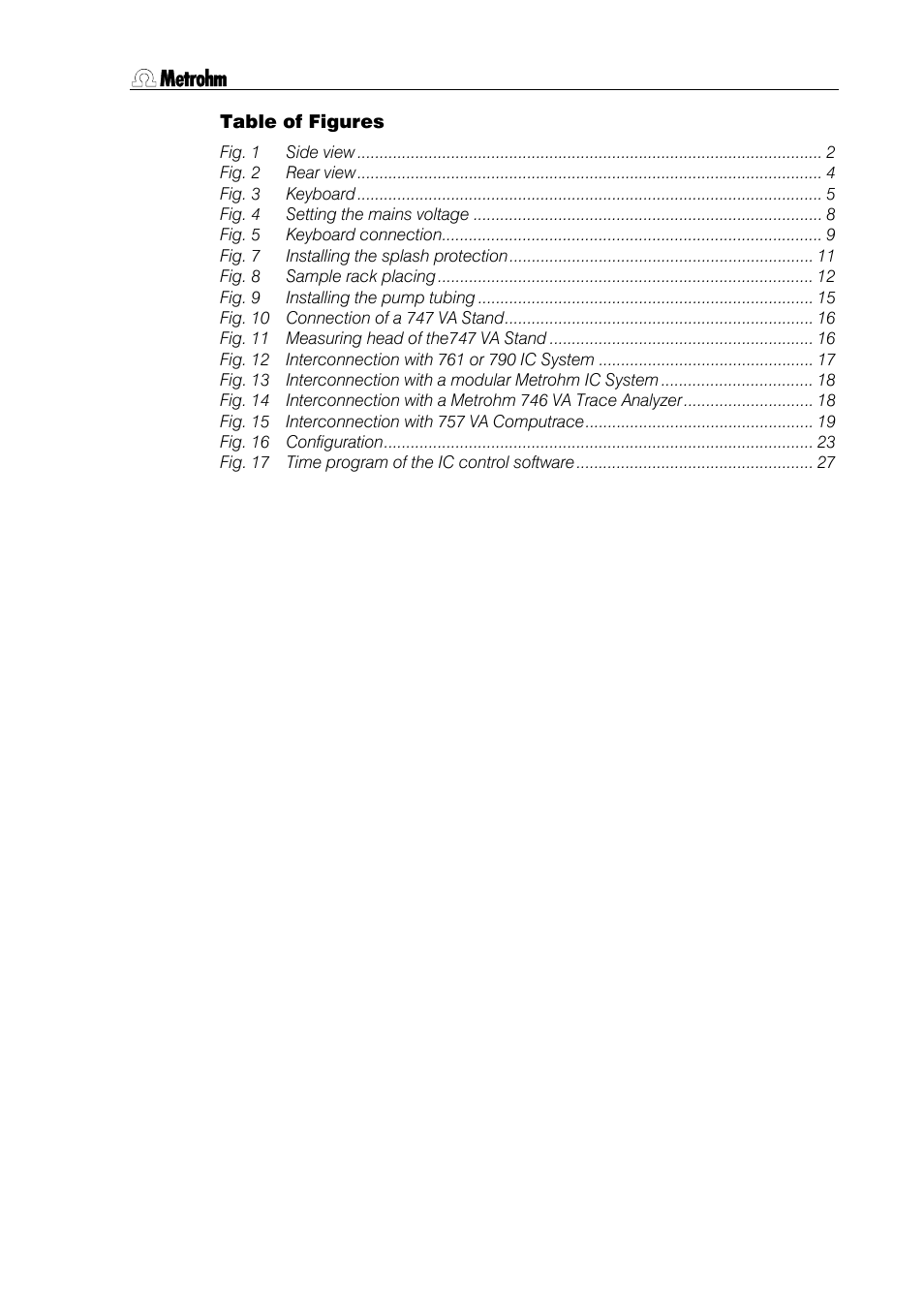 Metrohm 813 Compact Autosampler User Manual | Page 5 / 55