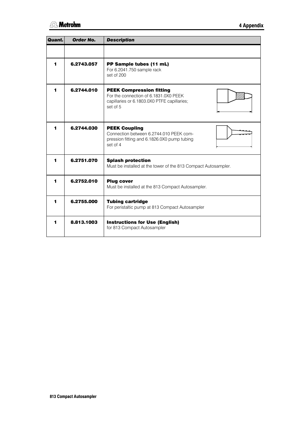 Metrohm 813 Compact Autosampler User Manual | Page 51 / 55