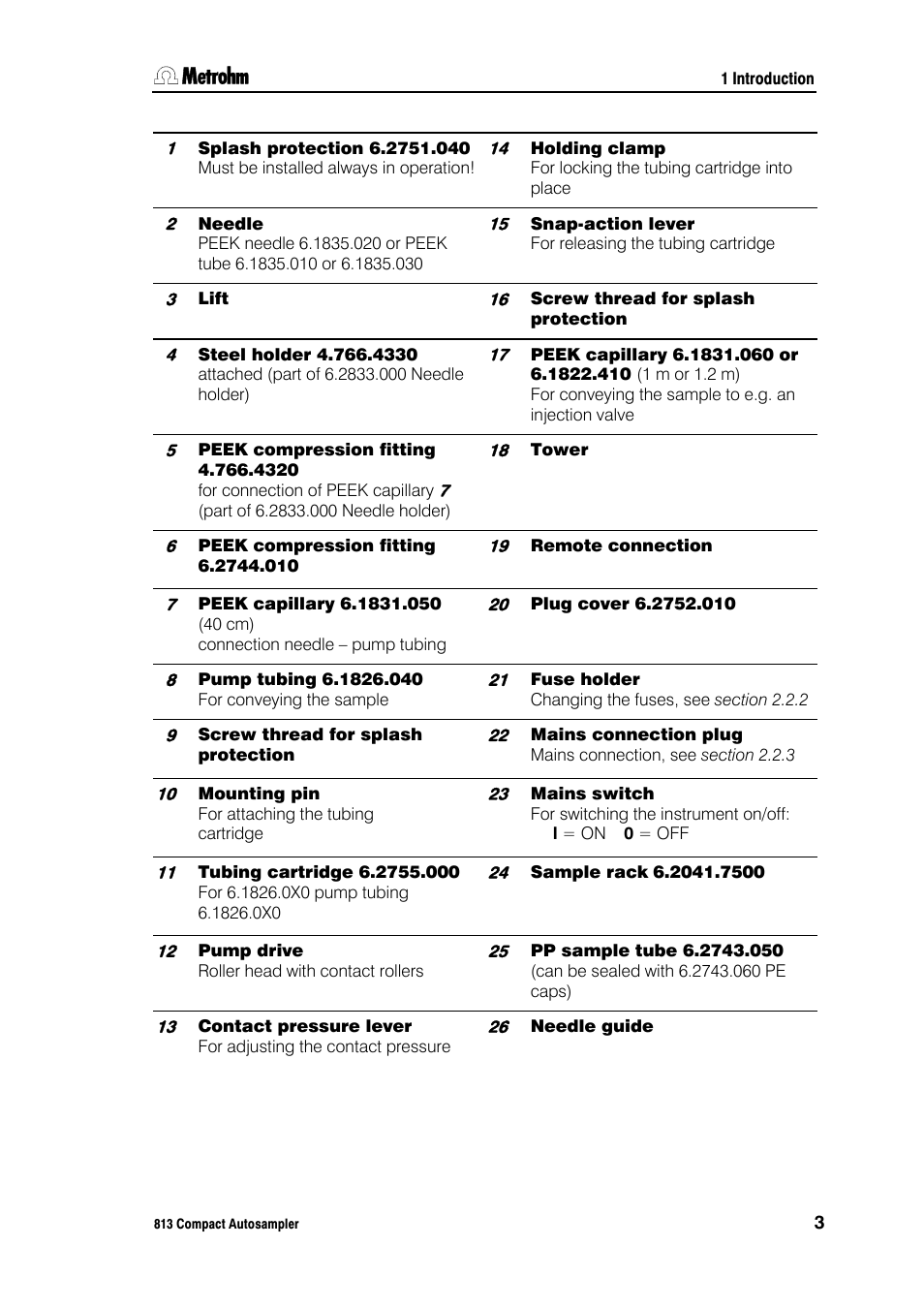 Metrohm 813 Compact Autosampler User Manual | Page 9 / 55