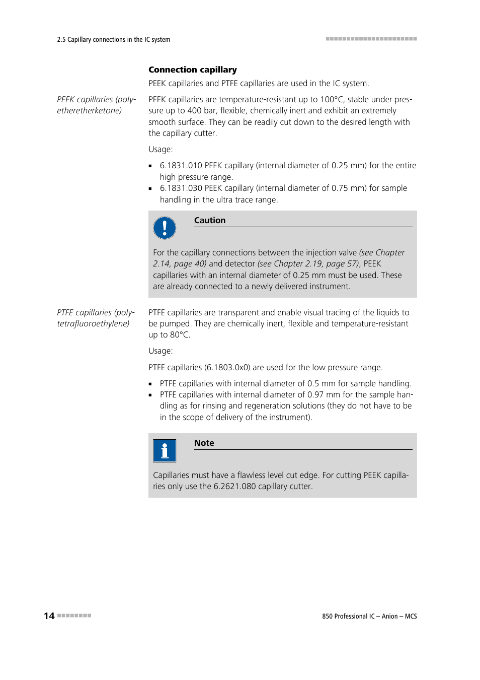Metrohm 850 Professional IC Anion MCS User Manual | Page 24 / 142