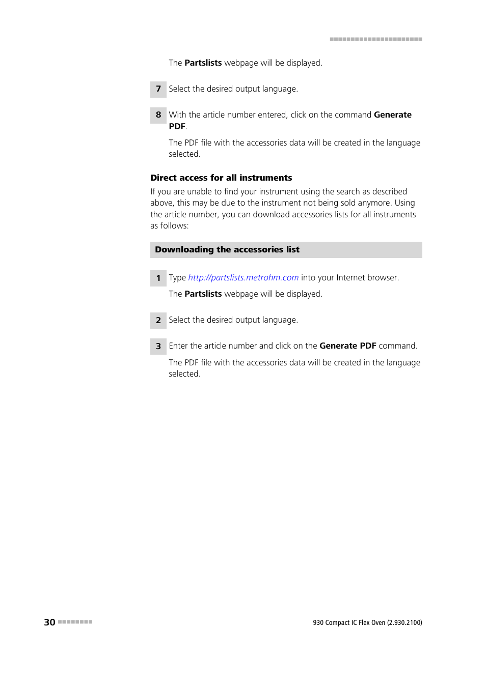 Metrohm 930 Compact IC Flex Oven User Manual | Page 38 / 39